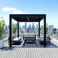 Pergola moderne en aluminium durable et écologique avec système de drainage intégré, résistante aux intempéries pour jardin