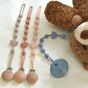 Silicone Infant Soother Pacifier Clip Holder Chewable Teething Toy Anti-Drop <b>Safety</b> <b>Chain</b> Drool Bibs Feeding Accessories - Product Image 3