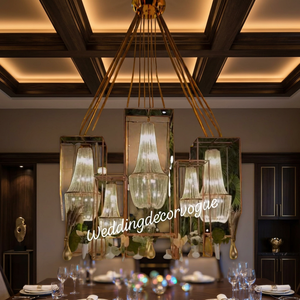 <b>Wedding</b> Metal Candle Stands for Walkway Luxury <b>Wedding</b> Event Crystal Chandelier Stands Beautiful Reception Event Walkway <b>Decor</b> - Product Image 4
