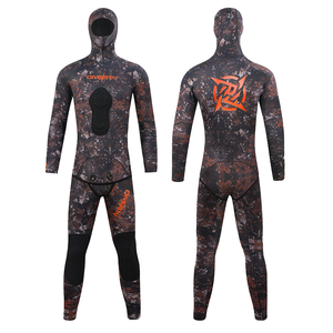 DIVESTAR 사용자 정의 로고 3mm 네오프렌 방수 긴 소매 통기성 보호 열 스피어 낚시 잠수복 남성 - Product Image 1