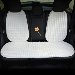 Housses de siège de voiture en fausse fourrure, chaleur hivernale, pièce unique avant, design à carreaux décoratif - Product Image 4