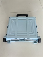Chariot de camping pliable d'extérieur à 2 roues, chariot utilitaire pliable, capacité de 35 kg, hauteur réglable pour le camping, la plage, le pique-nique, le jardin, les voyages