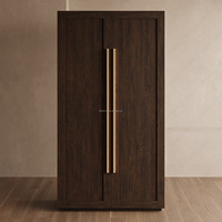 FERLY Mobilier de salle à manger de luxe américain, design contemporain, table à manger en bois massif avec ensemble de buffet