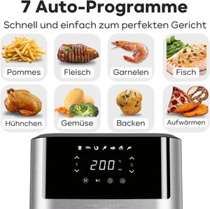 Stainless Steel Electric Luxury Digital <b>Control</b> Double Basket Square 8-10L LCD Display German Air Fryer Smart Hotel Kitchen - Product Image 6