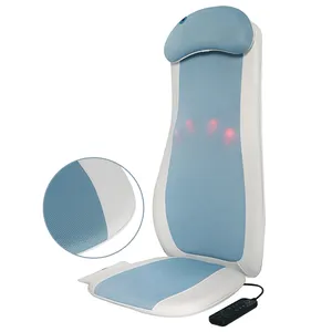 China Supplier 3D massage thai shiatsu rolling massage full back pain relief device cushion with seat vibration