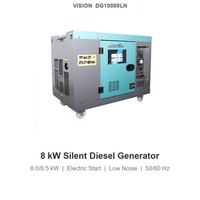 Groupe électrogène diesel silencieux 8KW, insonorisé, à faible bruit, compact, démarrage électrique, usage domestique, alimentation de secours DG10000LN ATS