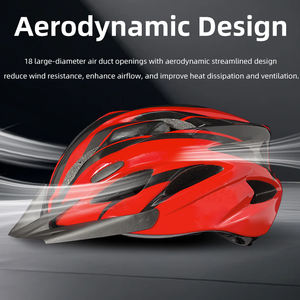 OCSR Женский Мужской легкий прочный ABS + ПК велосипедный шлем со светодиодной подсветкой Съемный солнцезащитный козырек Регулируемый дышащий для верховой езды - Product Image 5