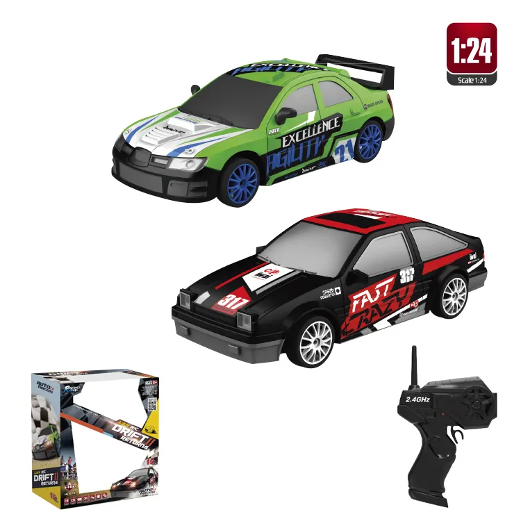 Mobil Remote Control Off-Road Anak-anak, Kendaraan Remote Kontrol 2.4G 1:24 AE86 4wd Rc Mobil Drift