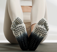 Printemps été femmes professionnelles Sports Gym Fitness Exercice Anti-Slip grip logo personnalisé pilates yoga orteil chaussettes