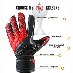 Gants de gardien de but de football professionnel gants en nylon à tricoter en latex Offre Spéciale avec cuir pour une utilisation en extérieur - Product Image 4