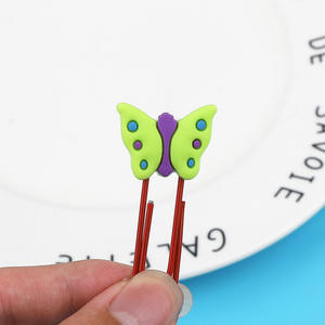 Nuevo marcapáginas de dibujos animados Suministros de oficina Archivo Estudiante Prueba Lindo Clip de papel de color - Product Image 5