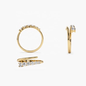 Anillo Ajustable LOZRUNVE Personalizado de Plata de Ley 925 con Diamantes Cruzados de Lujo - Product Image 6