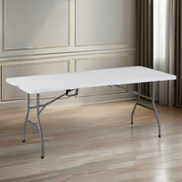 Table pliante tendance, table à manger portable d'extérieur, table à manger simple pour la maison et le commerce, table à manger rectangulaire pour patio