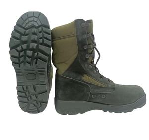 Bottes de combat en cuir de vachette TSB21 DMS, daim vert - Product Image 1
