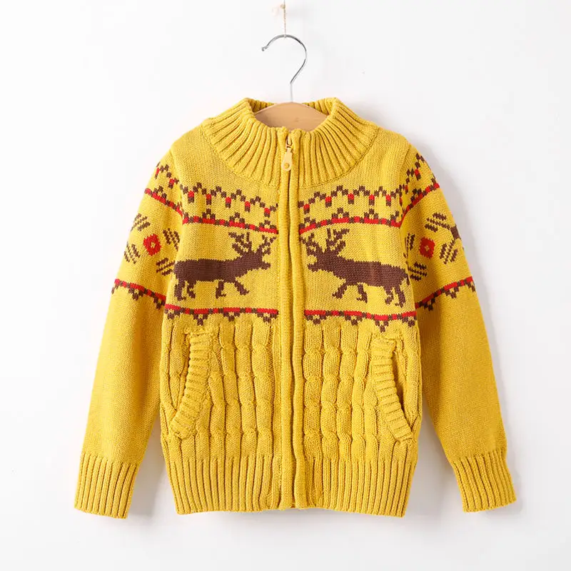 कस्टम पैटर्न सर्दियों क्रिसमस बच्चों के लिए बुना हुआ कपड़ा स्वेटर