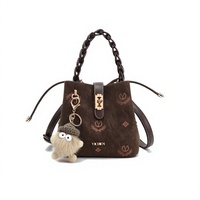 Sac seau en PU brodé Fubao, style influenceur en ligne, fermeture éclair, best-seller vintage, directement de la source