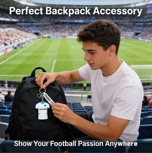 Llavero Creativo DIY de Resina PVC con Forma de Camiseta de Jugador Estrella, con Colgante para Mochila y Llaves - Product Image 6