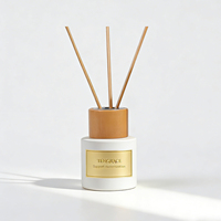 Bouteilles de diffuseur de parfum en verre mat carré de luxe personnalisées, 50 ml/100 ml/150 ml/200 ml, vides