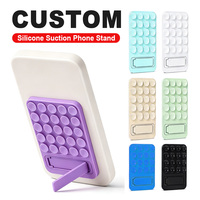 Support de téléphone en silicone avec logo personnalisé, ventouse puissante pour miroir, verre, vidéo, diffusion en direct