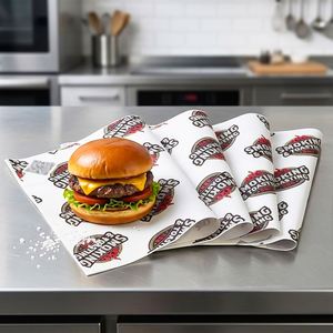 Custom <b>Printed</b> Logo Eco-Friendly Grease Proof PE Coated Recyclable Biodegradable Disposable Kebab BBQ Wrapping <b>Paper</b> - Product Image 5