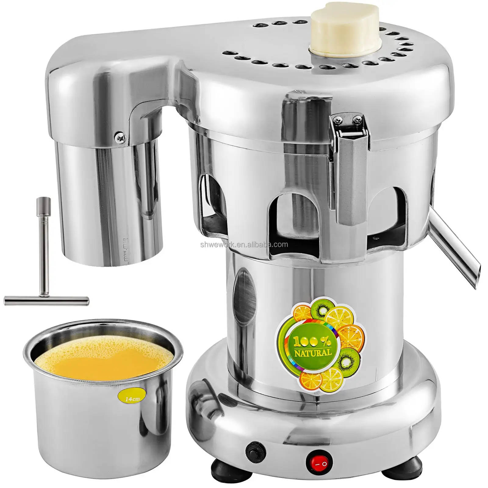 Commercial Juice Extractor Heavy Duty Juicer Stainless Steel Juice Extractor Juicing both Fruit and Vegetable