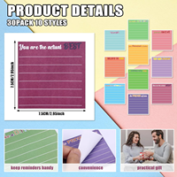 3X3 pouces Couleurs de santé mentale Notes autocollantes Lignes Énonciations Appréciation Cadeaux positifs pour les enseignants Infirmières Travail Fournitures de bureau