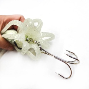 Señuelo de pesca Alpha Lead Head TRP con faldas, ojos 3D y anzuelos triples, que brilla en la oscuridad, señuelo suave de calamar y <span class=keywords><strong>pulpo</strong></span> para pesca en aguas profundas. - Product Image 4