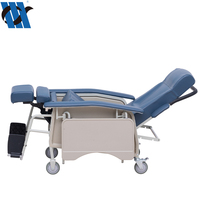 Fauteuil médical inclinable pour soins à domicile BDEC601, accoudoirs réglables avec table à manger, fauteuil de repos confortable pour personnes âgées