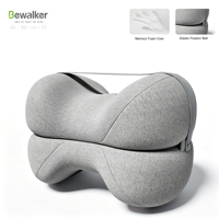 Oreiller orthopédique pliable en mousse à mémoire de forme pour genoux, avec sangle de fixation amovible, soutien pour les jambes, idéal pour dormir sur le côté, oreiller pour femme