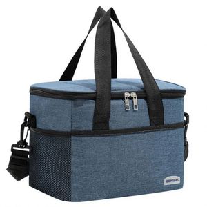 Custom Large Capacity Oxford <b>Backpack</b> with Ice Pack Logo Waterproof & Portable for Outdoor Use Thick Aluminum Foil Insulation - Product Image 1