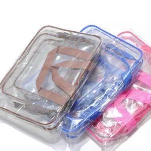 Explosive Models Promotional Custom Logo Printed Pvc Clear Travel Waterproof Toiletry Makeup Cosmetic Bag Cases