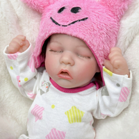 Boneka Bayi Reborn 12 Inci, Vinyl Silikon Lembut, Dilukis Tangan dengan Warna Kulit 3D, Boneka Simulasi Bayi Baru Lahir untuk Koleksi