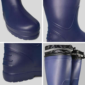 Bottes de pluie imperméables imperméables légères légères bleues résistantes au <span class=keywords><strong>froid</strong></span> d'hiver antidérapantes pour la <span class=keywords><strong>chasse</strong></span> Eva en caoutchouc pour la pêche - Product Image 5