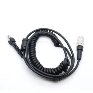 CBA-UF3-C09ZAR 9FT Coiled 8 Pin Scanner Cable for Zebra Symbol LS3408 DS3508 To VC5090