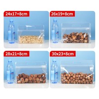 Sachets transparents refermables de qualité alimentaire, résistants à l'humidité, à fond plat, à large ouverture, en PET, pour dattes rouges et noix