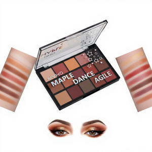 Nueva Paleta de Sombras de Ojos Mineral de 15 Colores Maple Dance Dynamic, Tonos Tierra, Brillante, Mate, Satinado, Glitter, Gran Formato, Estilo Europeo - Product Image 4