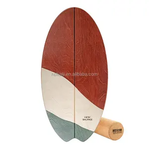 Meta2Balance DIY Outdoor Fitness Maple Wood Surfing Customized Balance Board And Surfboard For Balance Training