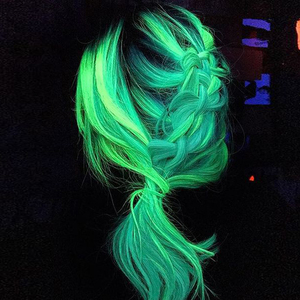 AliLeader 20 pollici con una Clip di estensione dei capelli luminosi luminosi capelli sintetici lucenti nell'oscurità decorativa - Product Image 6