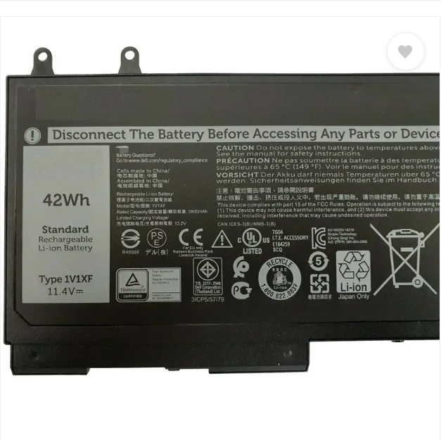 Hot Selling 1V1XF Laptop Battery Pack Compatible for Dell Latitude 5400 5510 Precision 3540 3550 Inspiron 7590 2-in-1 Lithium