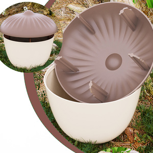 Snail Trap Pine Cone Shaped Brown Lid White Base For Kitchen Garden Pest Control - Product Image 4