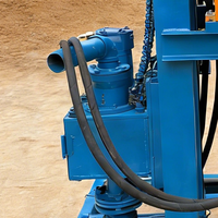 Foreuse hydraulique électrique portable sur roues pour puits d'eau, 4 kW, petite machine de forage de puits, profondeur de forage maximale 50 m