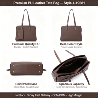 Sac fourre-tout pour femmes en cuir PU, grand sac de transport, vente en gros B2B, MISSALITA