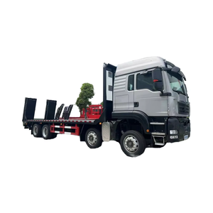 Camión de carga plano de 12 ruedas 35t Carga útil para bobinas de acero/vehículos de construcción/motor Euro 5 equipado con un <span class=keywords><strong>cabrestante</strong></span> - Product Image 1