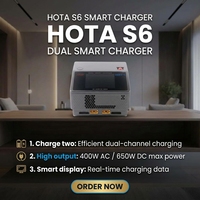 Chargeur intelligent double canal AC/DC HOTA S6 650W 1-6S pour batteries RC, système de charge pour drones FPV et équipement de course RC