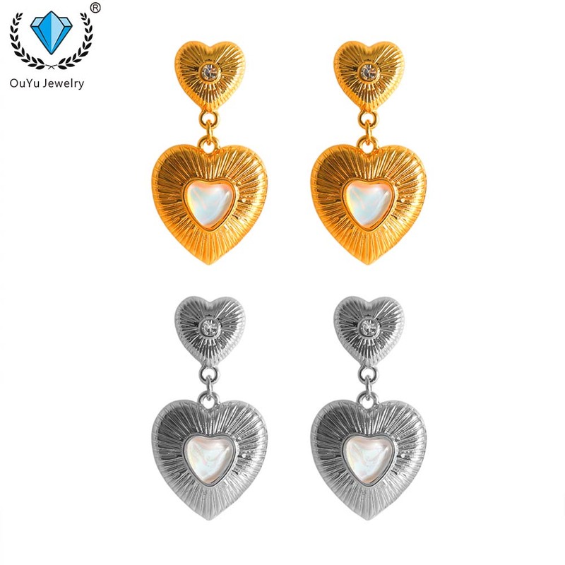 OEM Custom Design Crystal Heart Drop
