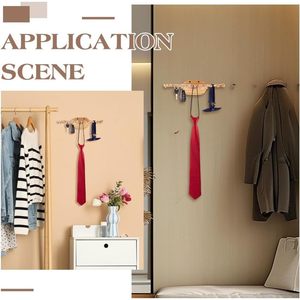 Support mural en bois pour élastiques à cheveux, forme de tournesol, installation facile, organisateur d'accessoires capillaires pour entrée - Product Image 4