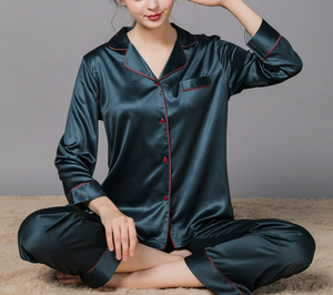 Nhà Máy Cung Cấp Trực Tiếp Đồ Ngủ Đặt Băng Lụa Đêm Mặc Cộng Với Kích Thước Satin Ngủ Cho Tuần Trăng Mật - Product Image 6