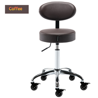 Tabouret de bar mobile chaise dossier de siège en cuir base de pied en métal pivotant à 360 degrés style moderne utilisé pour pub bar salle à boire cuisine