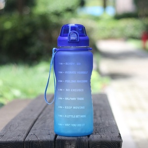 <span class=keywords><strong>2.2</strong></span> L批发塑料渐变运动激励水瓶2升带草带 - Product Image 3