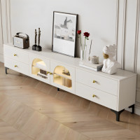 Vente directe d'usine, ensemble de meubles de salon en bois moderne, meuble TV et table basse de luxe avec rangement et hauteur réglable